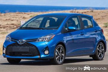 Insurance rates Toyota Yaris in Jersey City